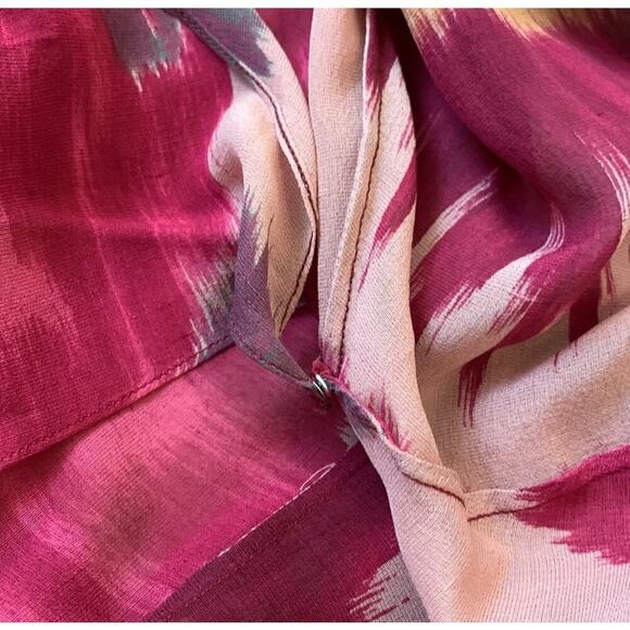 Vintage Ralph Lauren Purple Label Runway Ikat Silk Wrap Dress 1994 Southwestern - Picture 5 of 15